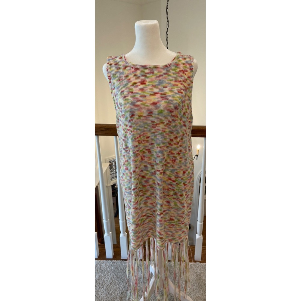 525 AMERICA Fringe Dress Rydell Red Multi A1486 SP225098
